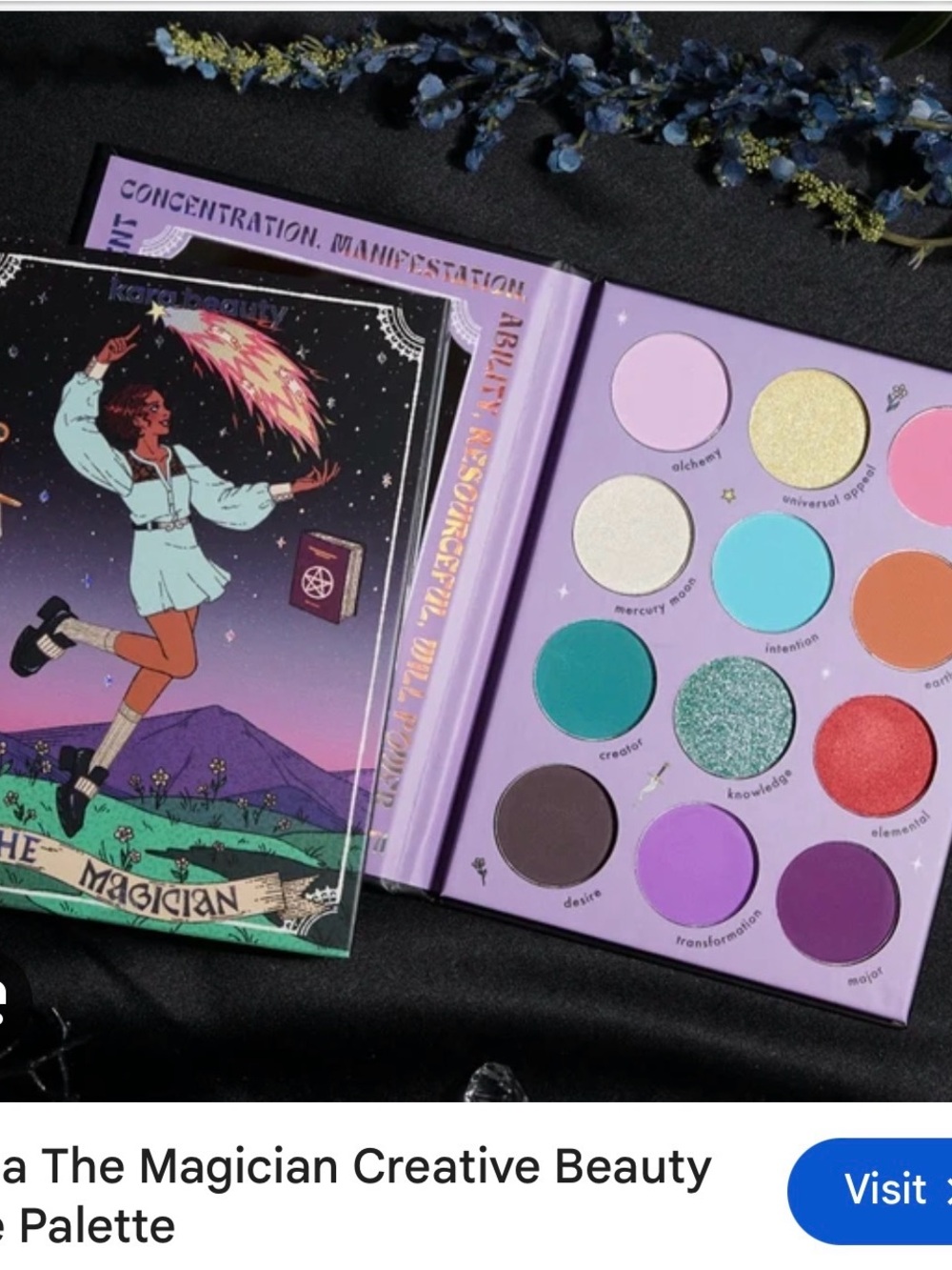 Kara The Magician Eyeshadow Palette — Purple & Teal